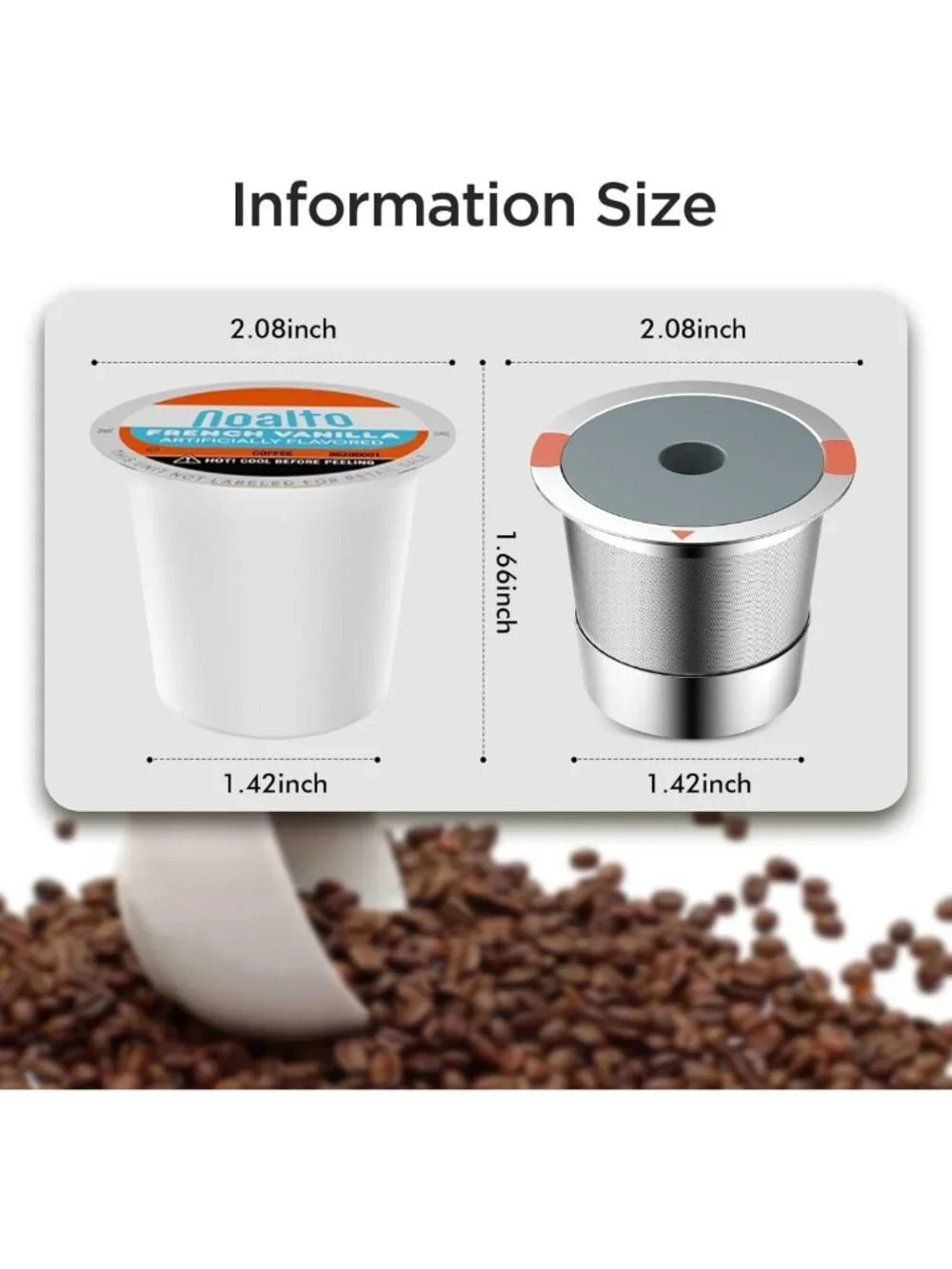 Universal Reusable K Cups & Coffee Pods - Stainless Steel for Keurig 1.0 & 2.0